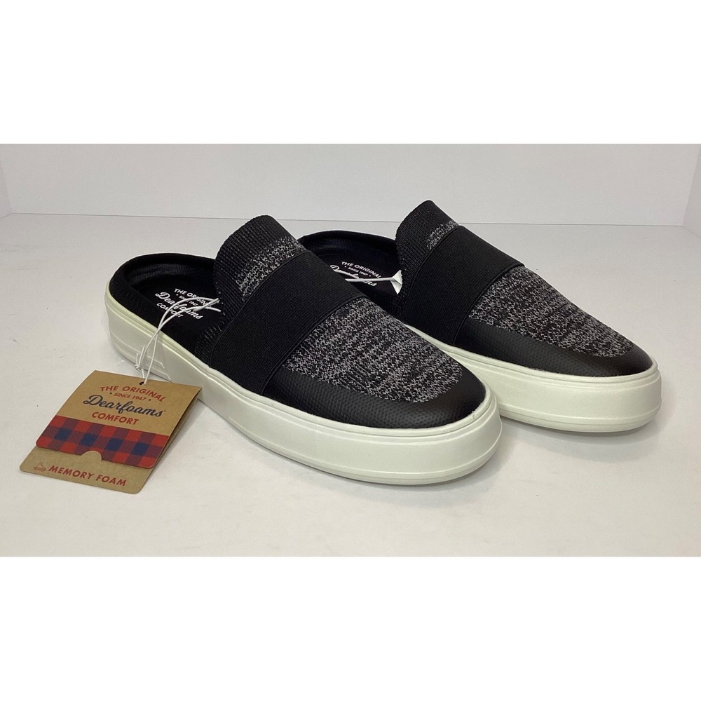 Dearfoams Callie Sport Foam Clog Slip-on Black Womem's Size 7 New